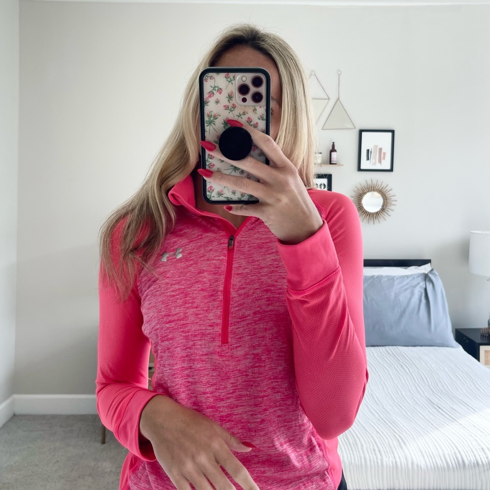 Under Armor Neon Pink Running Shirt